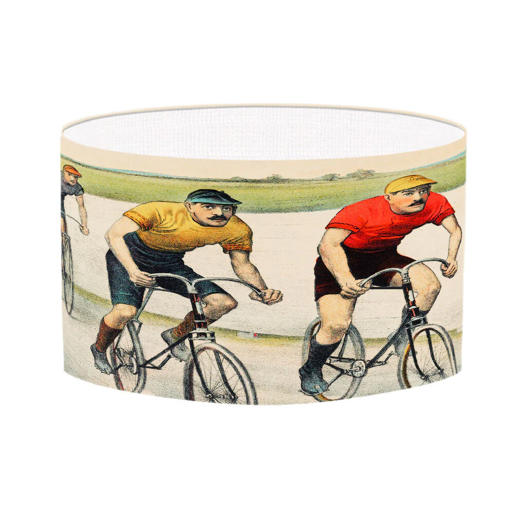 Vintage Cycling Fine Art Print Lampshade - Image 4