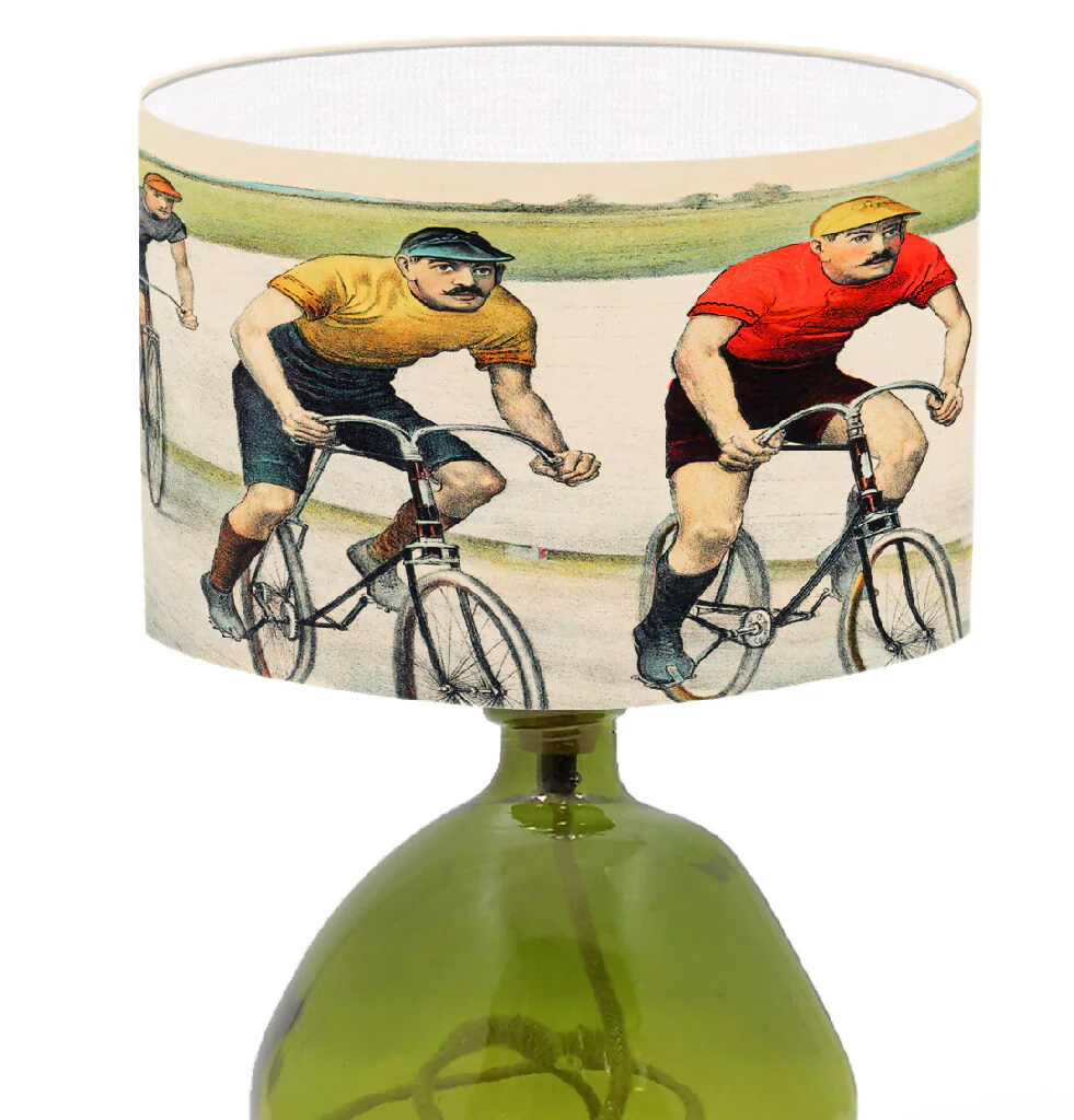 Vintage Cycling Fine Art Print Lampshade - Image 5