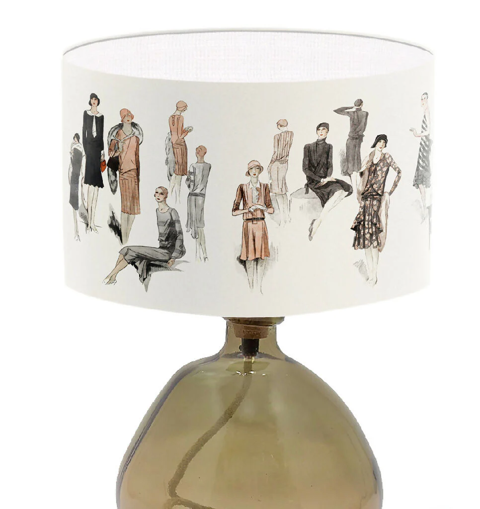 Vintage Fashion Print Lampshade - Image 5