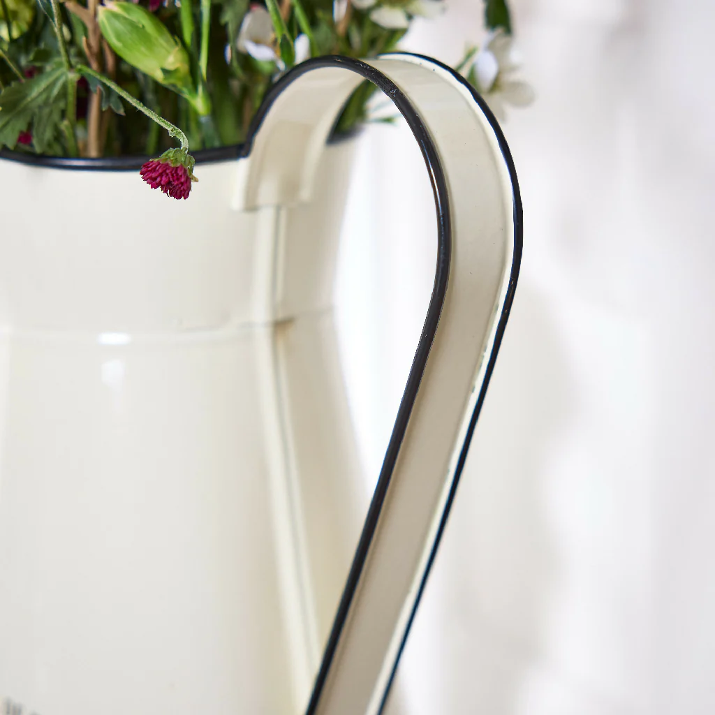Vintage Style Cream Pitcher Jug Flower Vase - Image 3