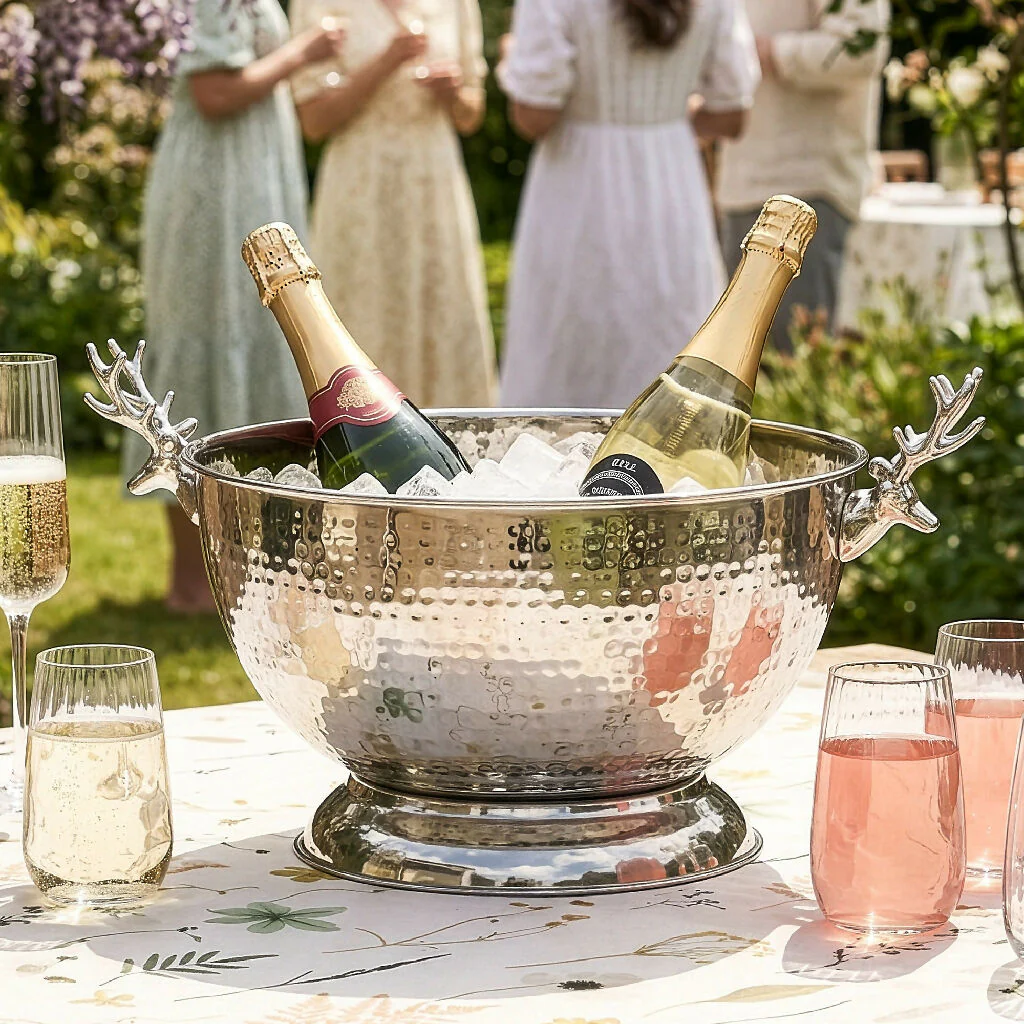 Vintage Style Stag Champagne Ice Bucket Party Bucket Bottle Cooler