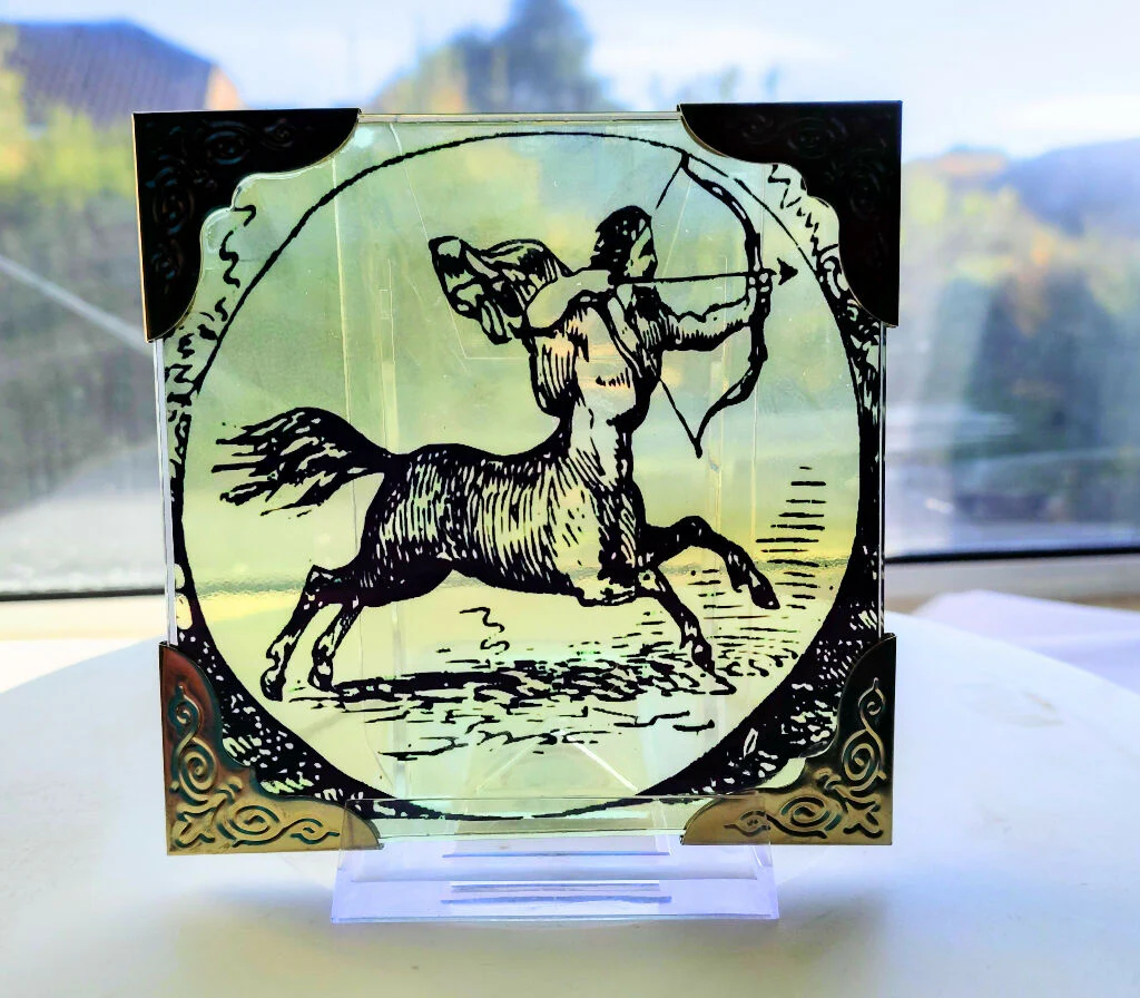 Vintage Zodiac Glass Tile - Image 2