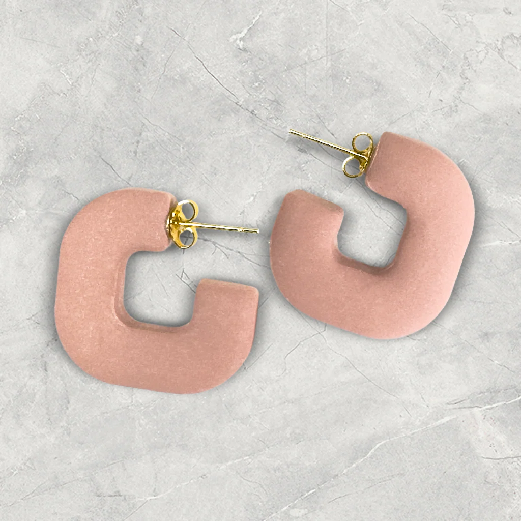 Viva | Blush | Hoop Earrings