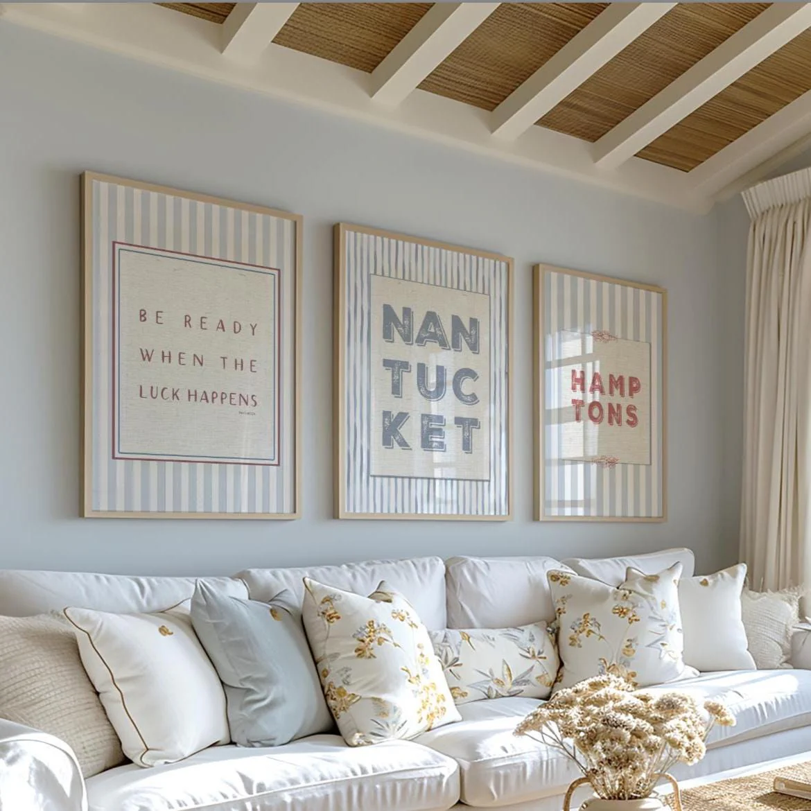 Wall Gallery Set of 3 Preppy Illustrations Coastal Wall Art Seaside Prints Cape Cod and Nantucket - Image 2