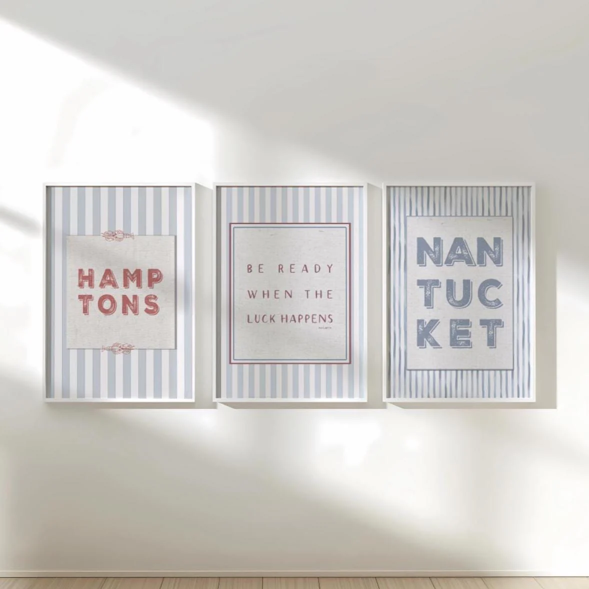 Wall Gallery Set of 3 Preppy Illustrations Coastal Wall Art Seaside Prints Cape Cod and Nantucket - Image 3