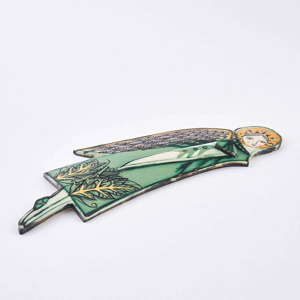 Wall Hung Ceramic Angel, Left Hand Side - Image 4