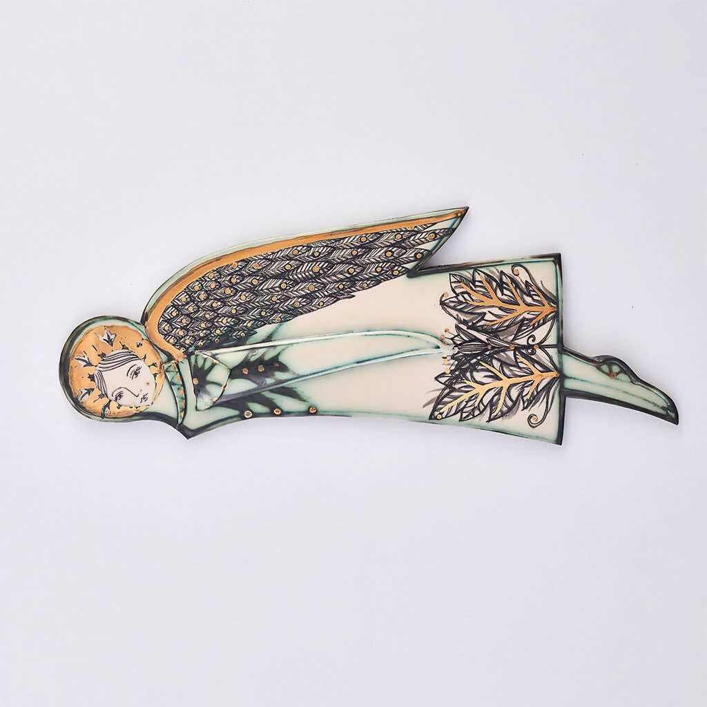 Wall Hung Ceramic Angel, Right Hand Side - Image 6