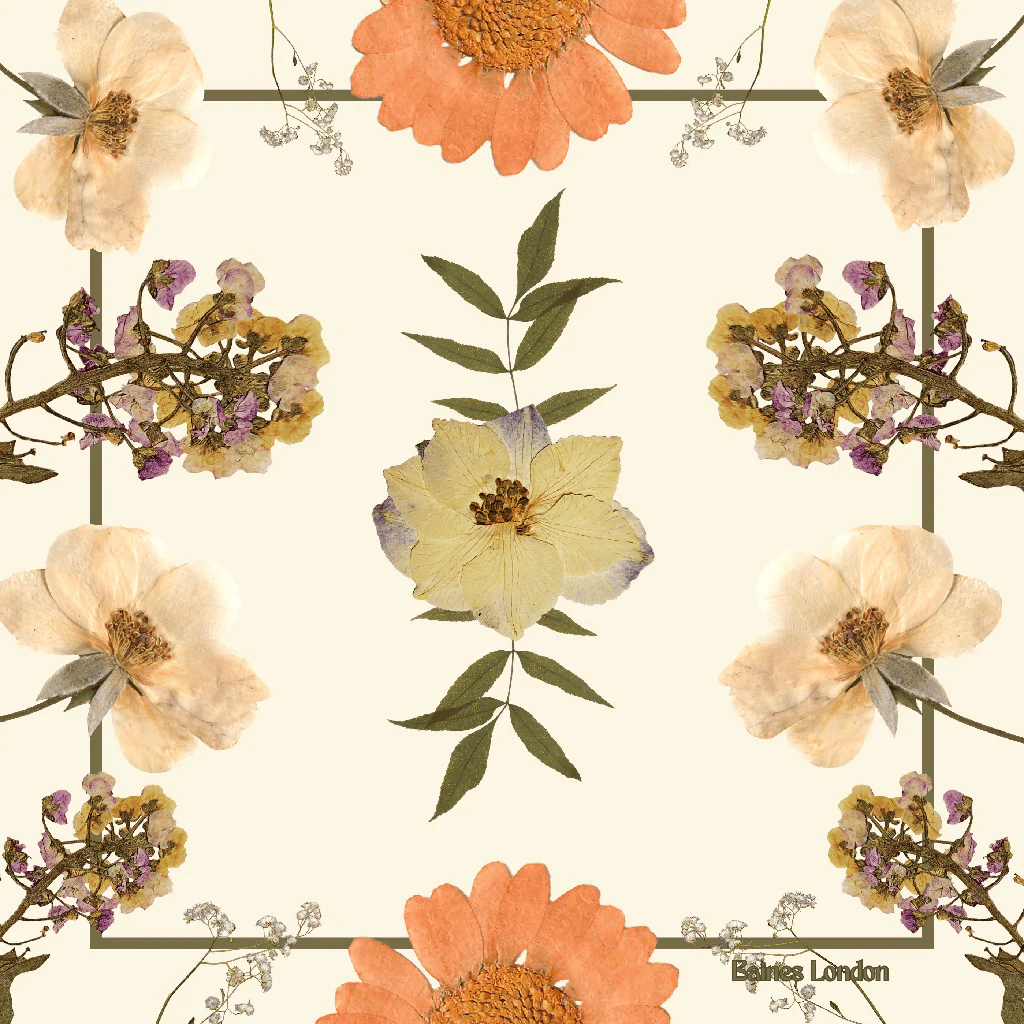 Warm cream pure silk scarf, 74cm square