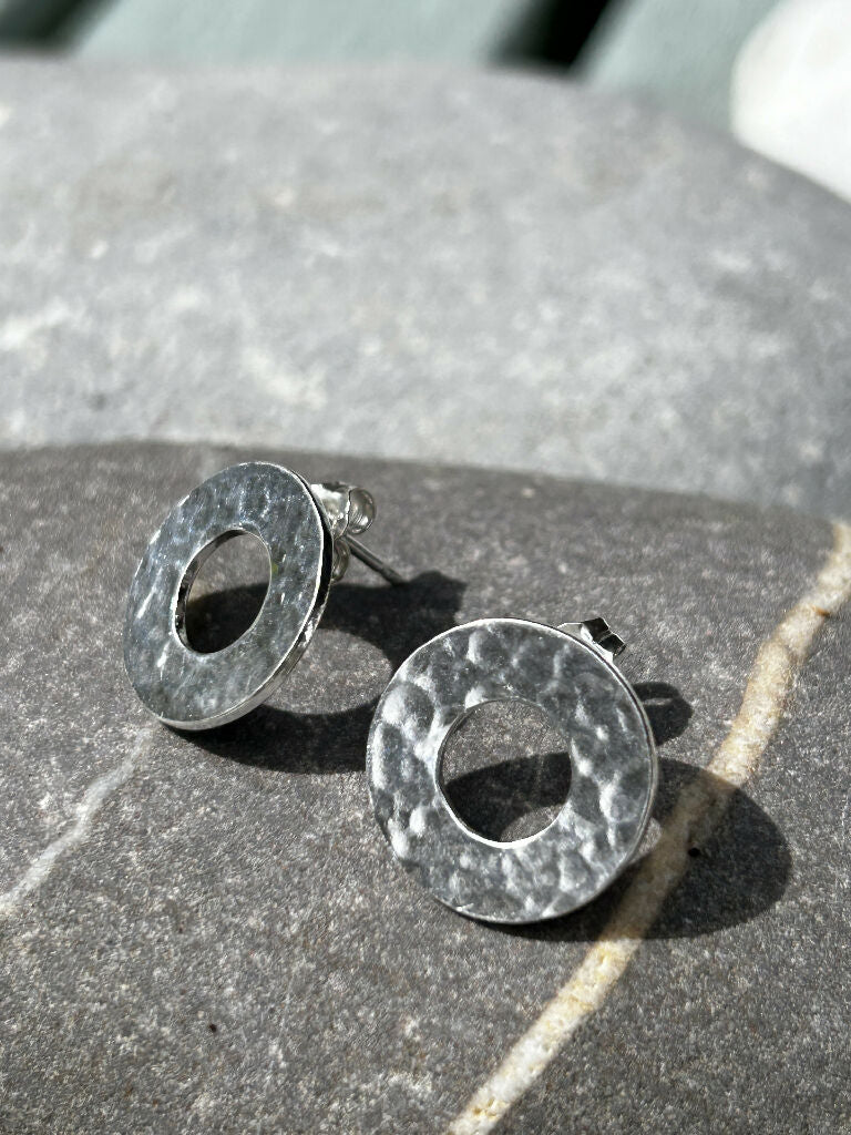 Water Ripples Silver Earrings - Image 2