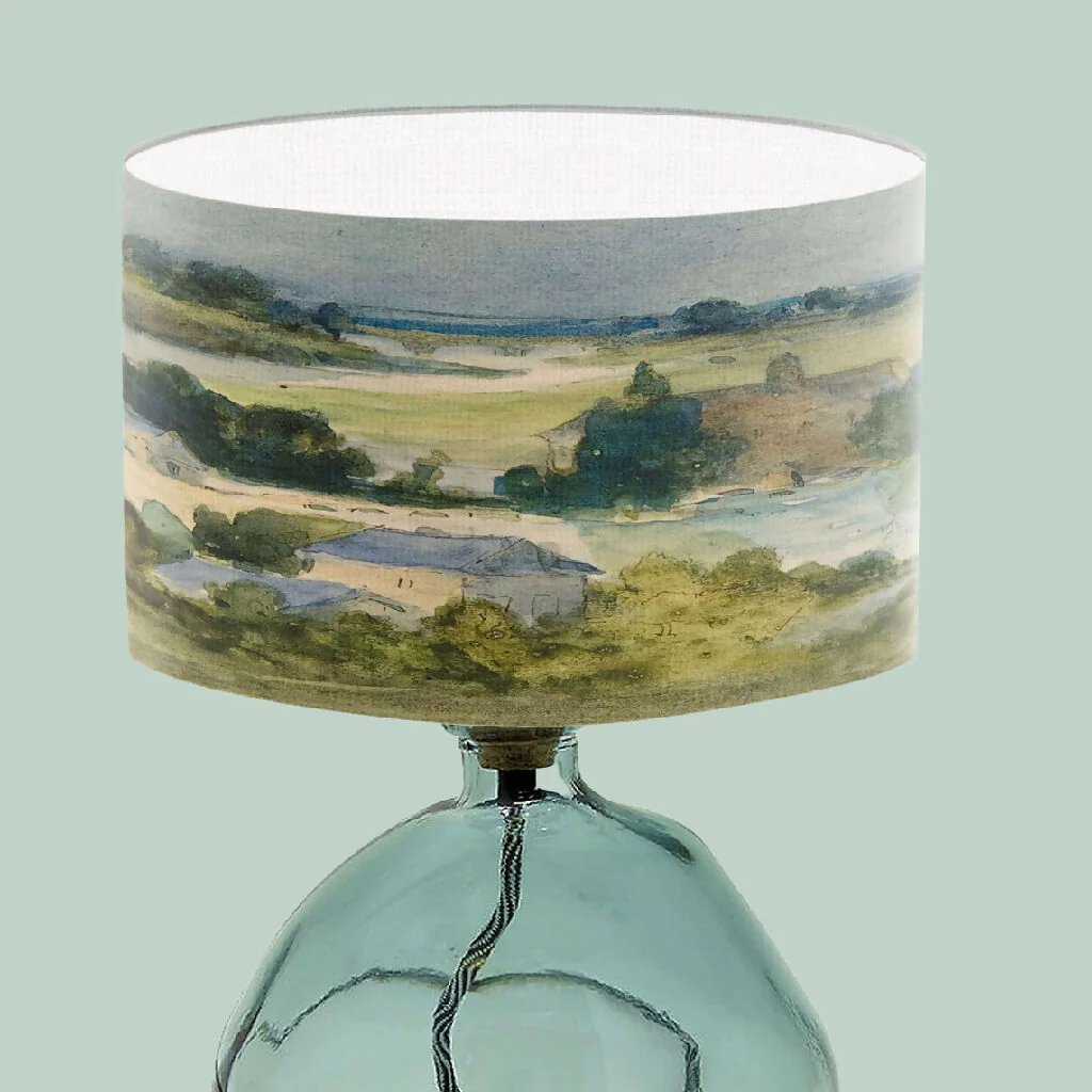 Watercolour Landscape Fine Art Lampshade - Image 2