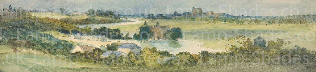 Watercolour Landscape Fine Art Lampshade - Image 5