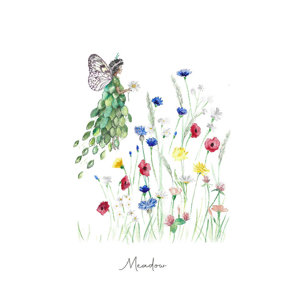 Watercolour Meadow Fairy Art Print - Image 2