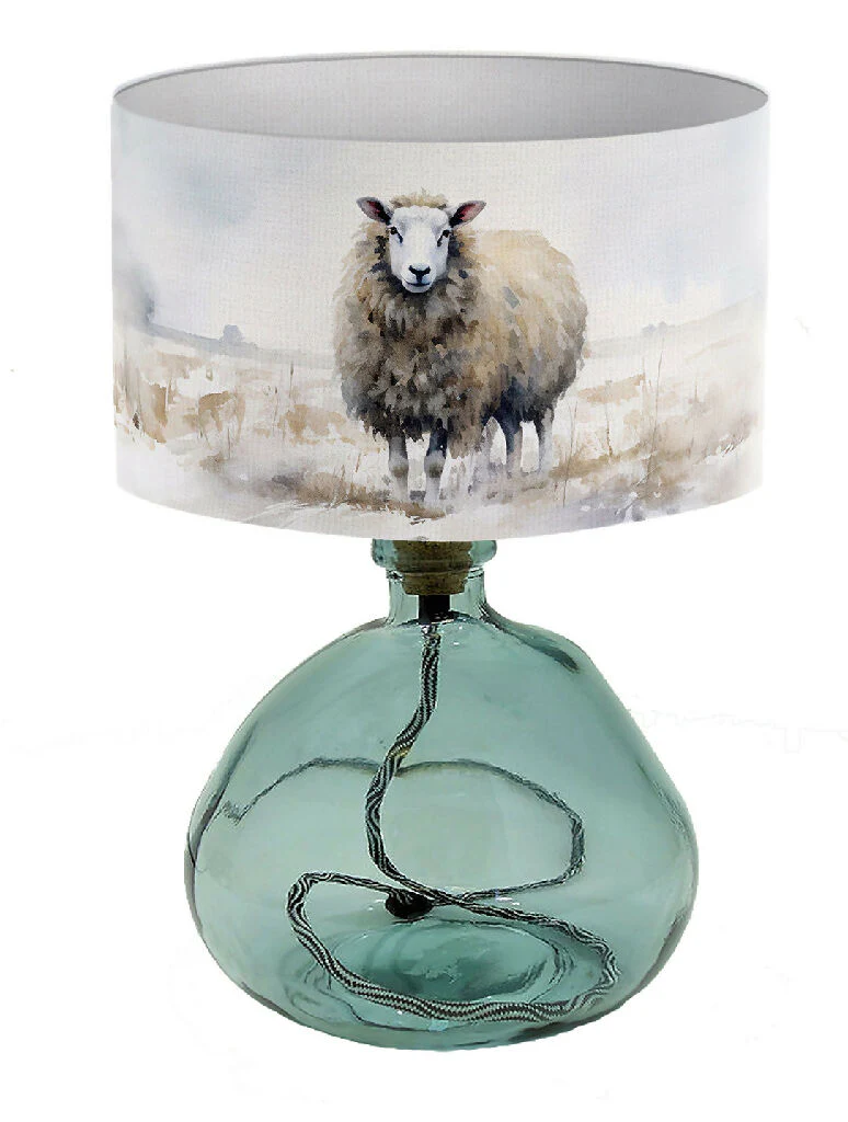 Watercolour Sheep Print Lampshade - Image 5