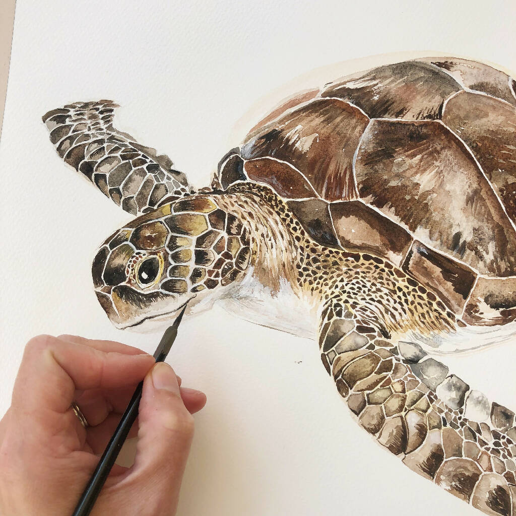 Watercolour Turtle Print - Image 2