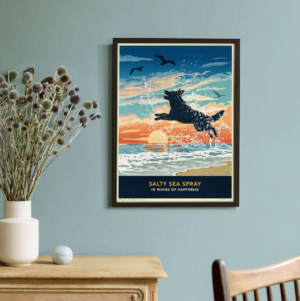 GERMAN SHEPHERD 'WAVES OF HAPPINESS’ LIMITED EDITION ART PRINT - Image 3