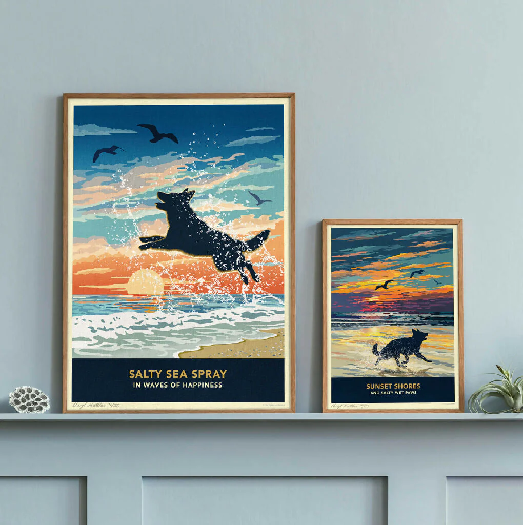 GERMAN SHEPHERD 'WAVES OF HAPPINESS’ LIMITED EDITION ART PRINT - Image 6