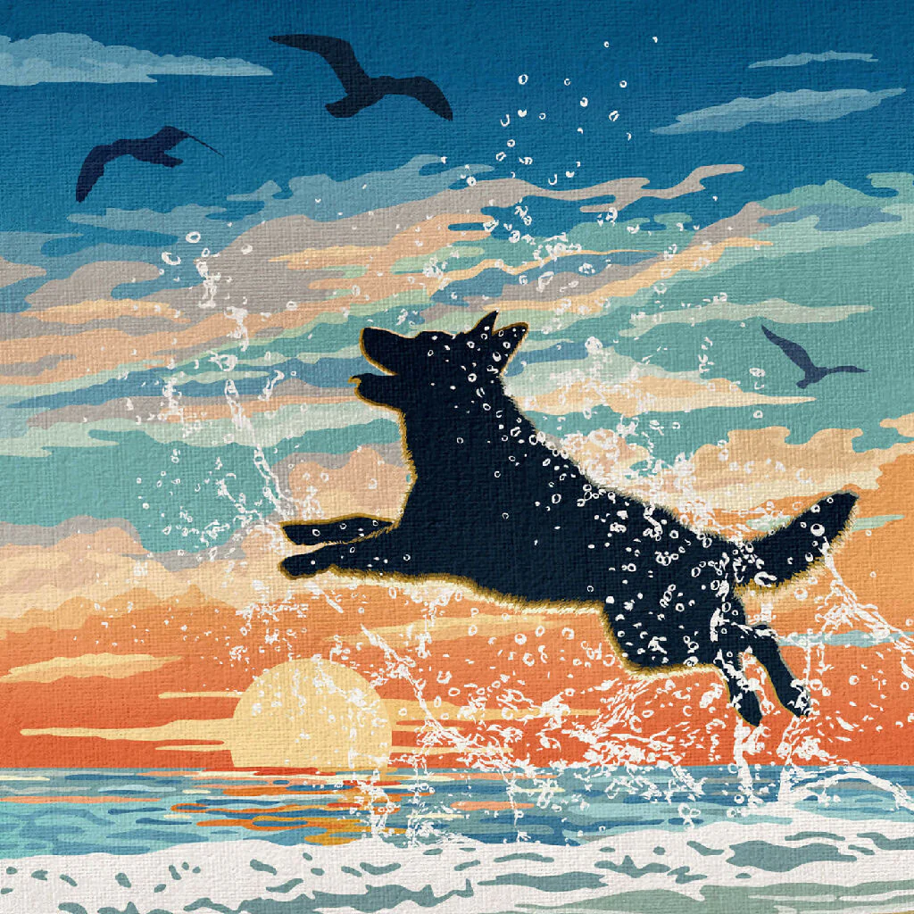 GERMAN SHEPHERD 'WAVES OF HAPPINESS’ LIMITED EDITION ART PRINT - Image 8