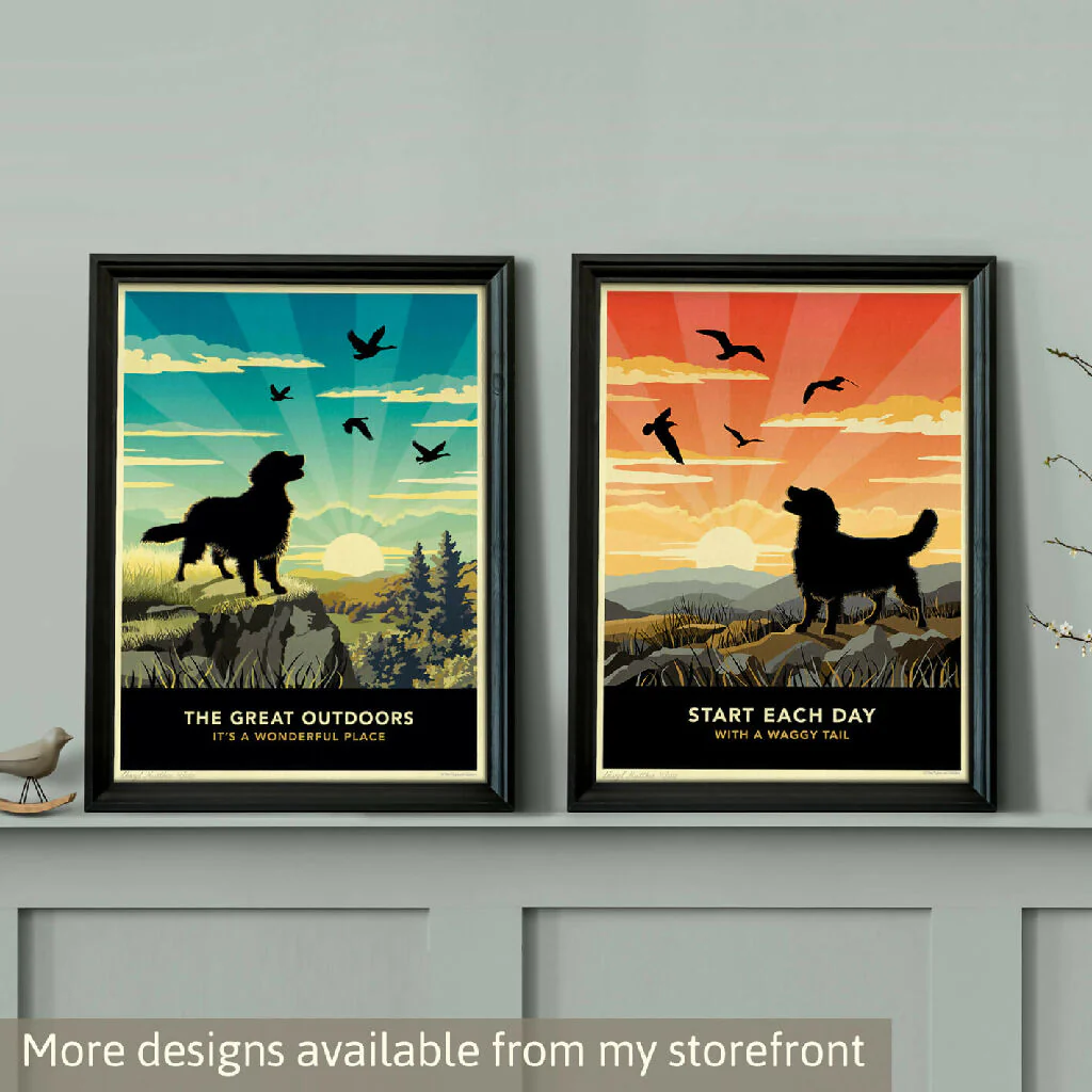GOLDEN RETRIEVER 'WAVES OF HAPPINESS’ LIMITED EDITION ART PRINT - Image 11