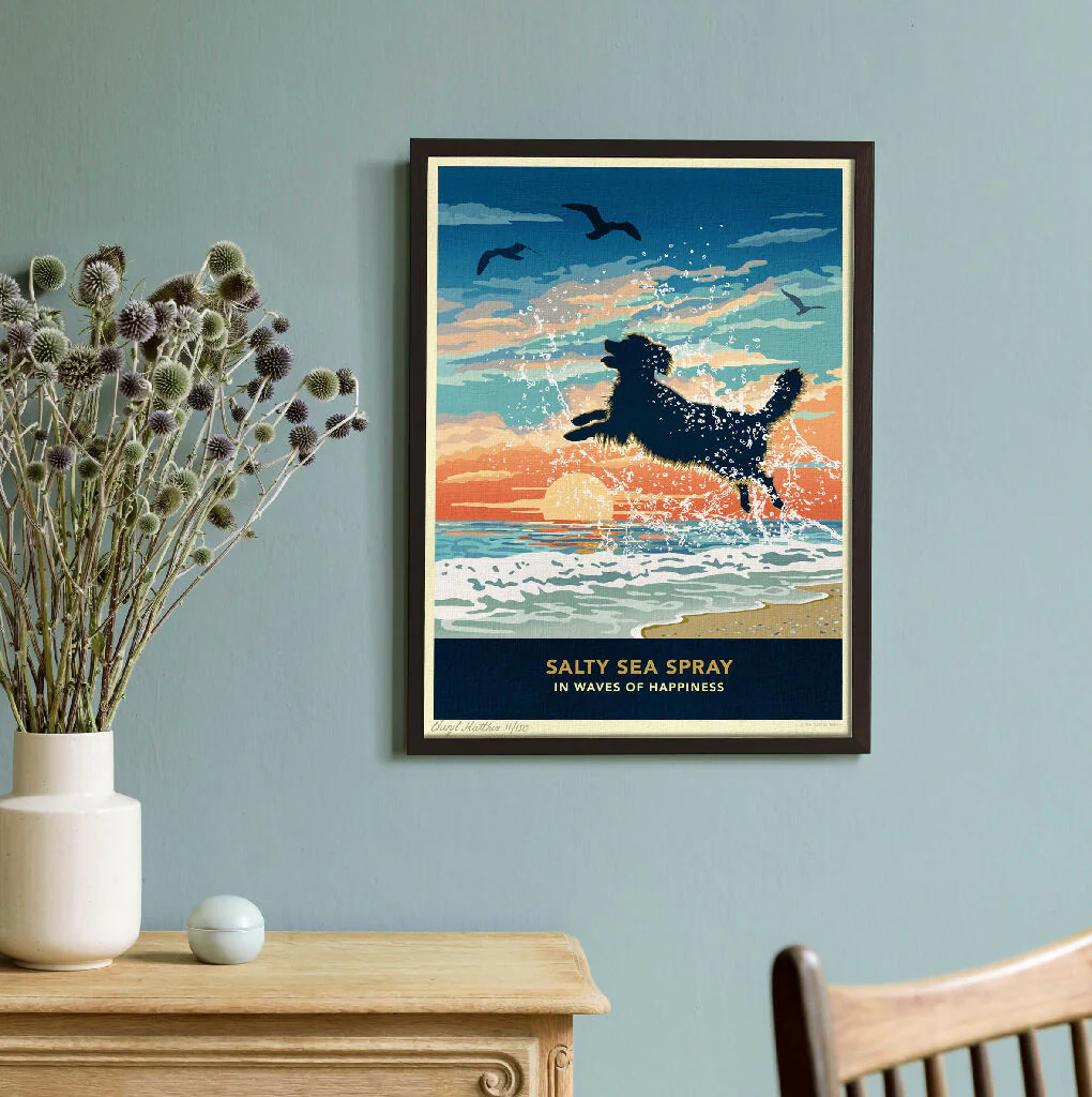 GOLDEN RETRIEVER 'WAVES OF HAPPINESS’ LIMITED EDITION ART PRINT - Image 3