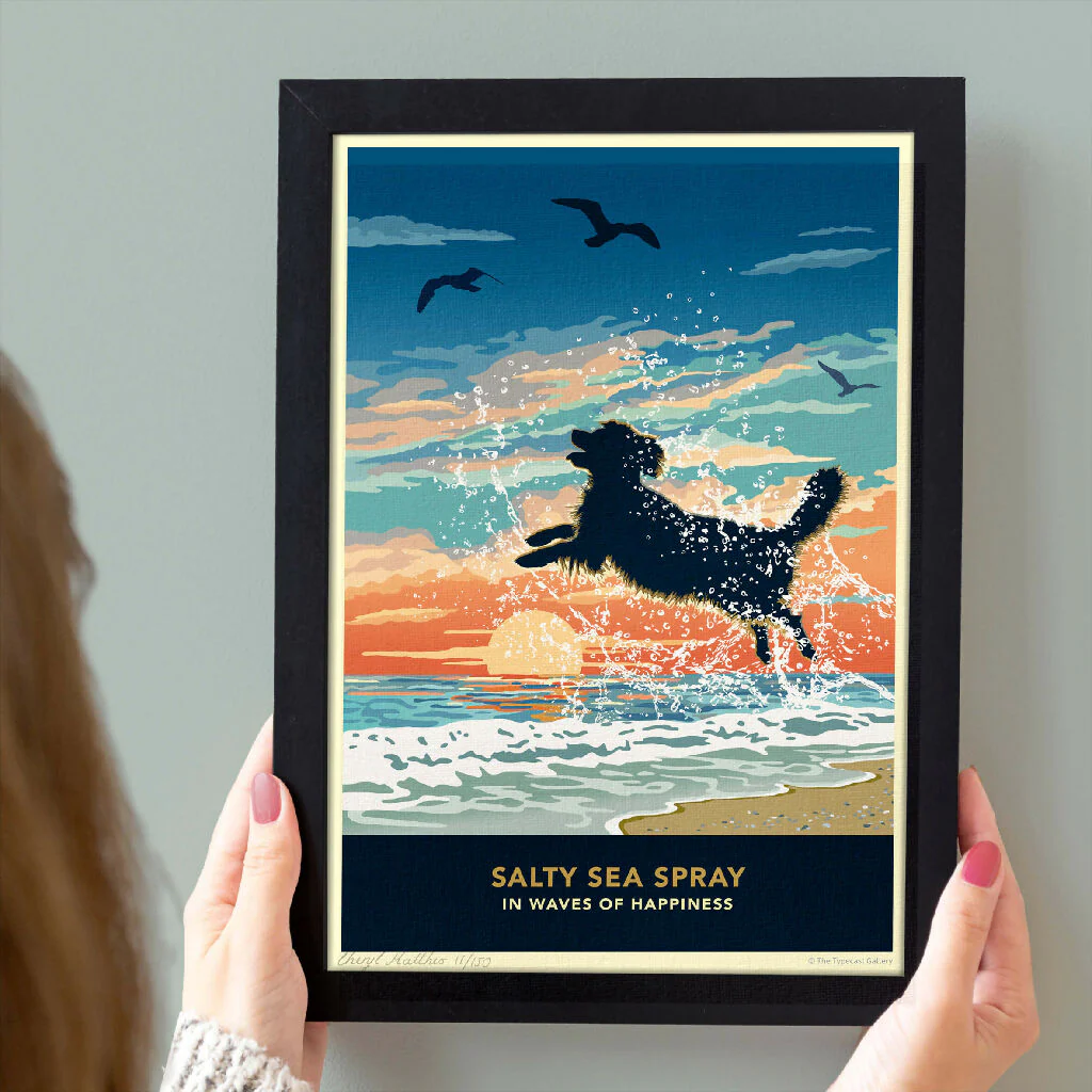 GOLDEN RETRIEVER 'WAVES OF HAPPINESS’ LIMITED EDITION ART PRINT - Image 5