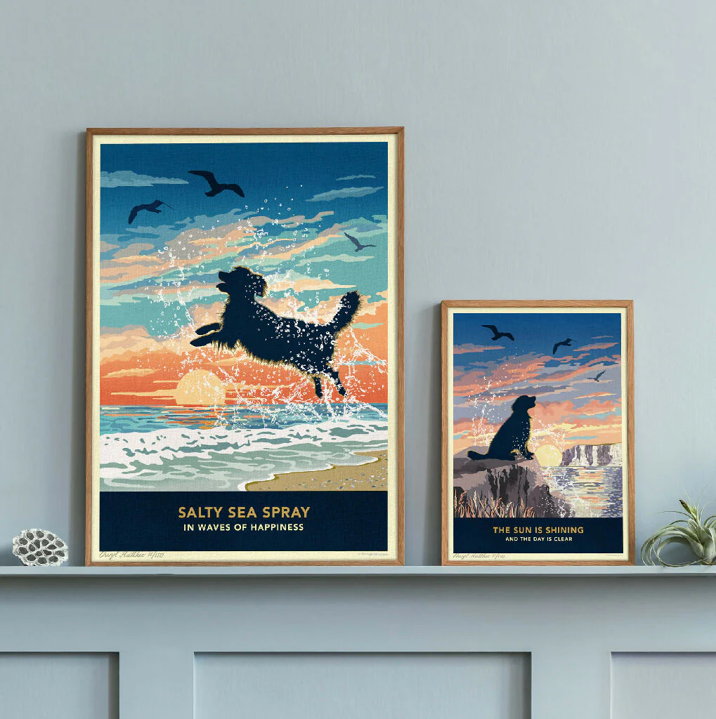 GOLDEN RETRIEVER 'WAVES OF HAPPINESS’ LIMITED EDITION ART PRINT - Image 6