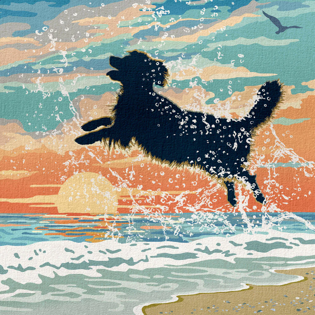 GOLDEN RETRIEVER 'WAVES OF HAPPINESS’ LIMITED EDITION ART PRINT - Image 8