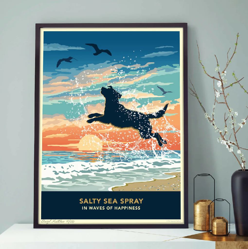 LABRADOR 'WAVES OF HAPPINESS’ LIMITED EDITION ART PRINT
