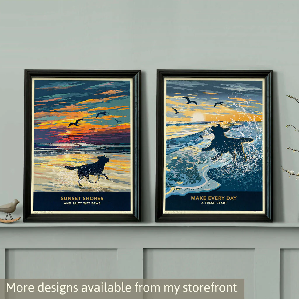 LABRADOR 'WAVES OF HAPPINESS’ LIMITED EDITION ART PRINT - Image 13