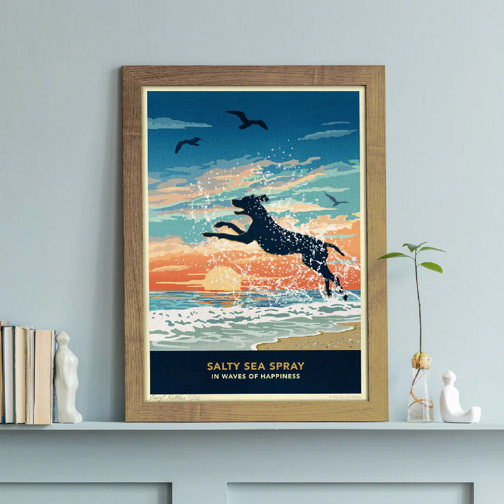 POINTER, VISZLA OR WEIMARANER 'WAVES OF HAPPINESS’ LIMITED EDITION ART PRINT - Image 3