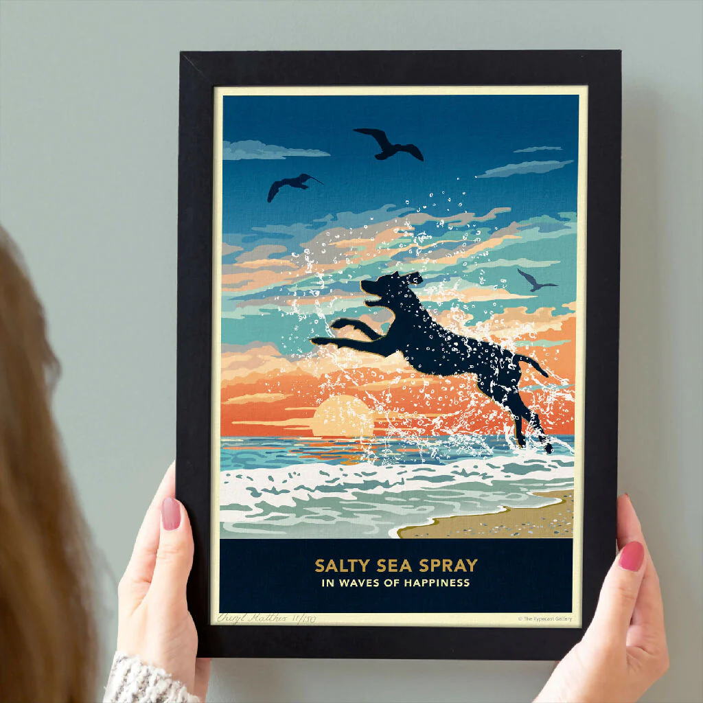 POINTER, VISZLA OR WEIMARANER 'WAVES OF HAPPINESS’ LIMITED EDITION ART PRINT - Image 4