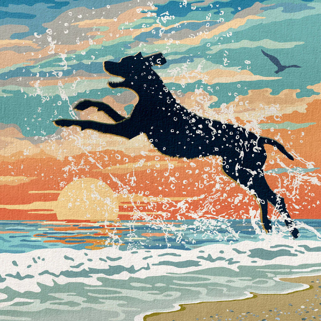 POINTER, VISZLA OR WEIMARANER 'WAVES OF HAPPINESS’ LIMITED EDITION ART PRINT - Image 7
