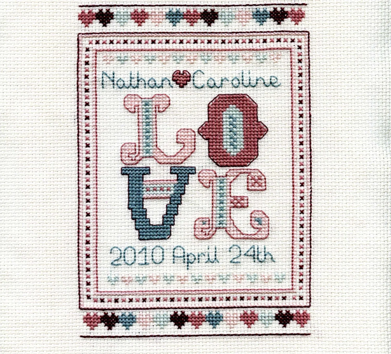 Wedding and Anniversary Sampler Cross Stitch Kit