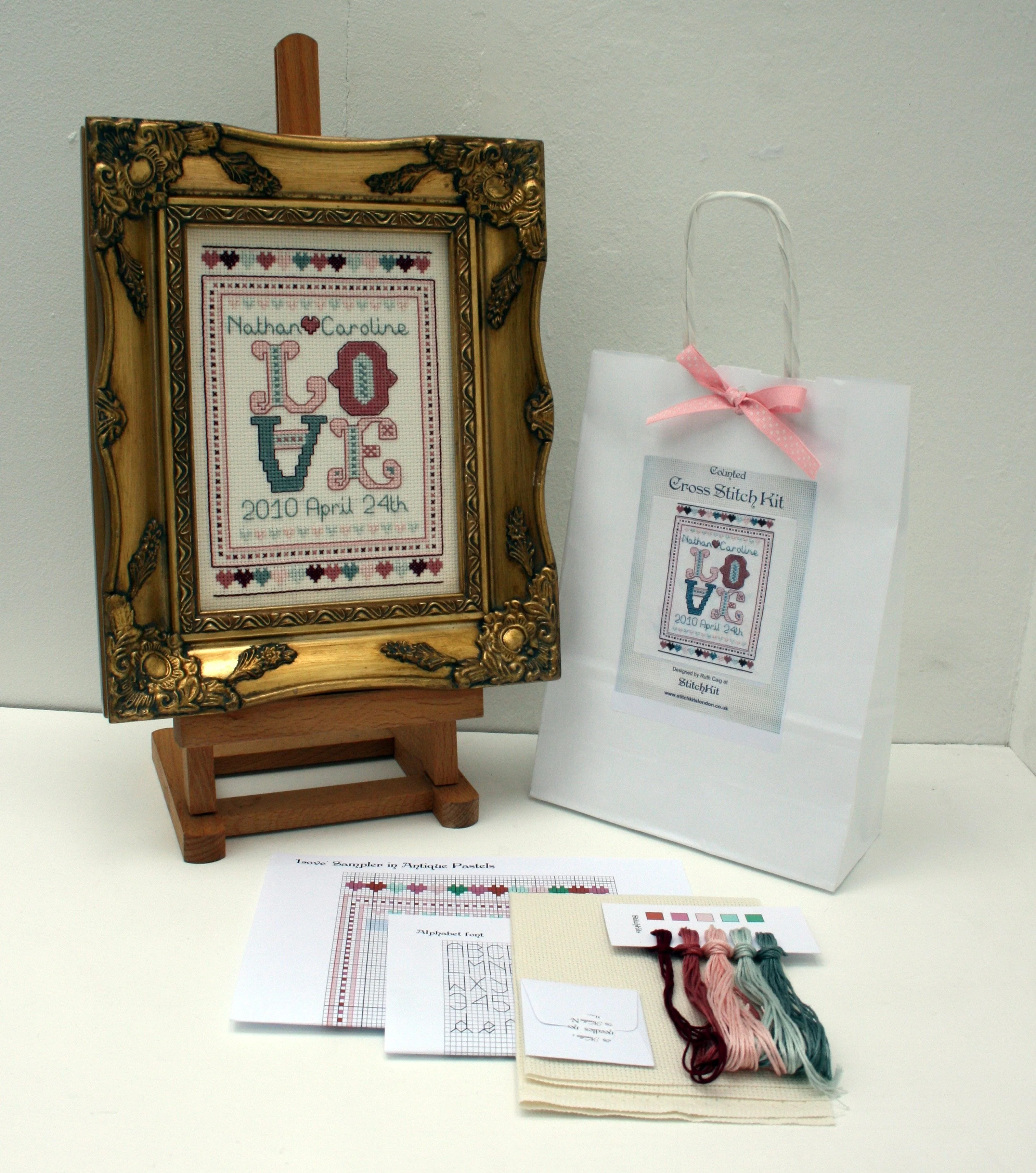 Wedding and Anniversary Sampler Cross Stitch Kit - Image 2