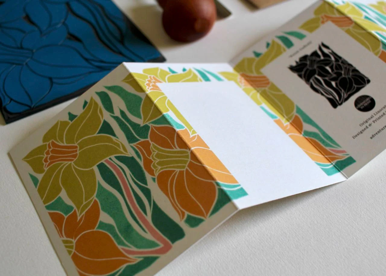 Welsh Daffodil Garland Card | Single Card & Envelope - Image 6