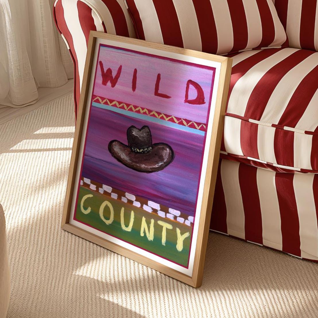 Western Art Print, Cowboy Ranch Decor Log Cabin Artwork - Image 5