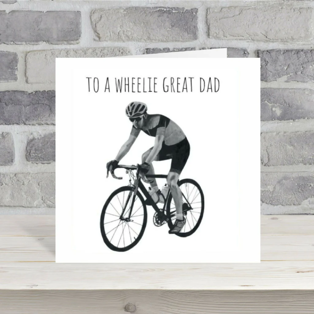 Wheelie Great Dad Cyclist Father’s Day Card - Image 2