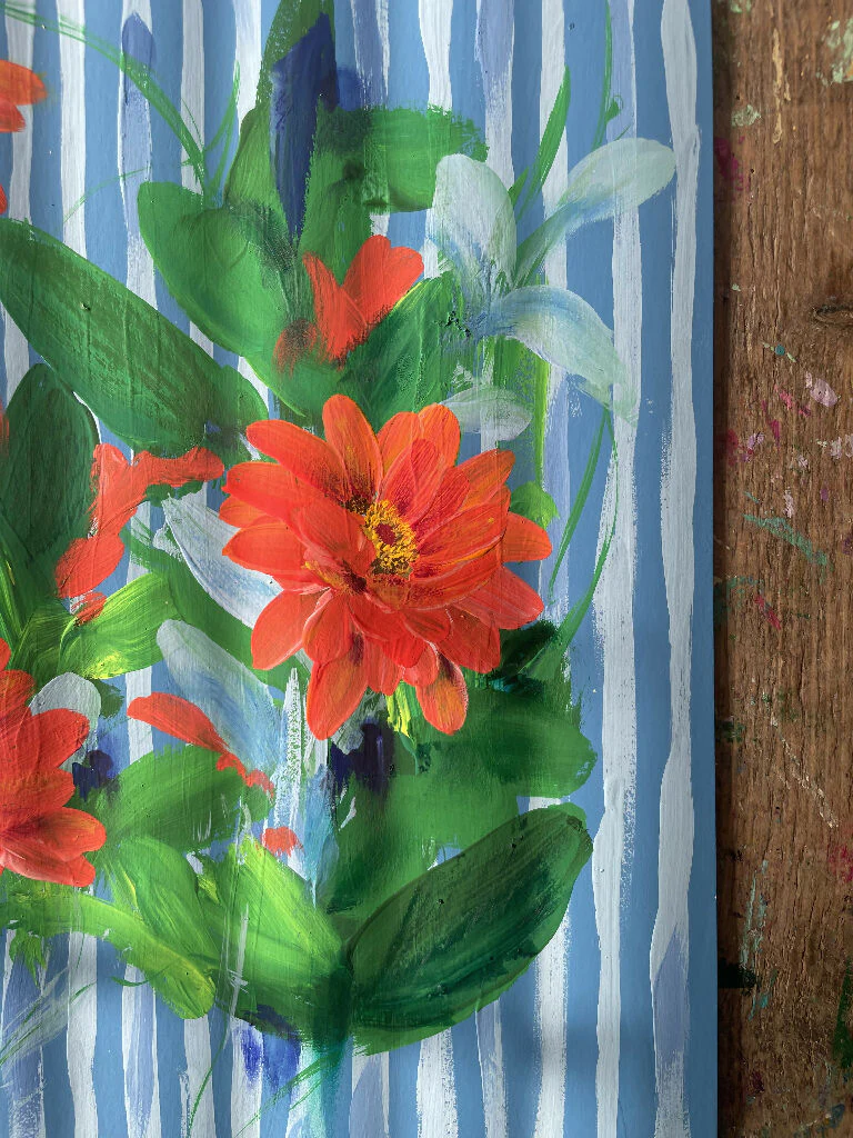 'When Life Gives' Floral Original Painting - Image 3