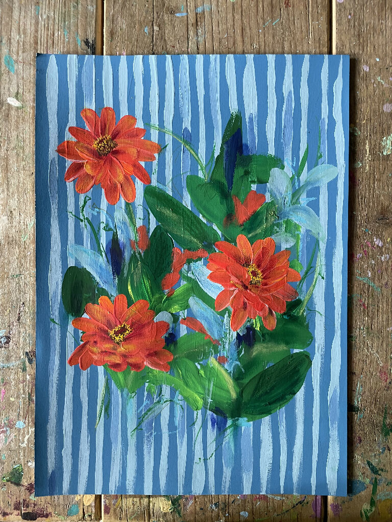 'When Life Gives' Floral Original Painting - Image 4
