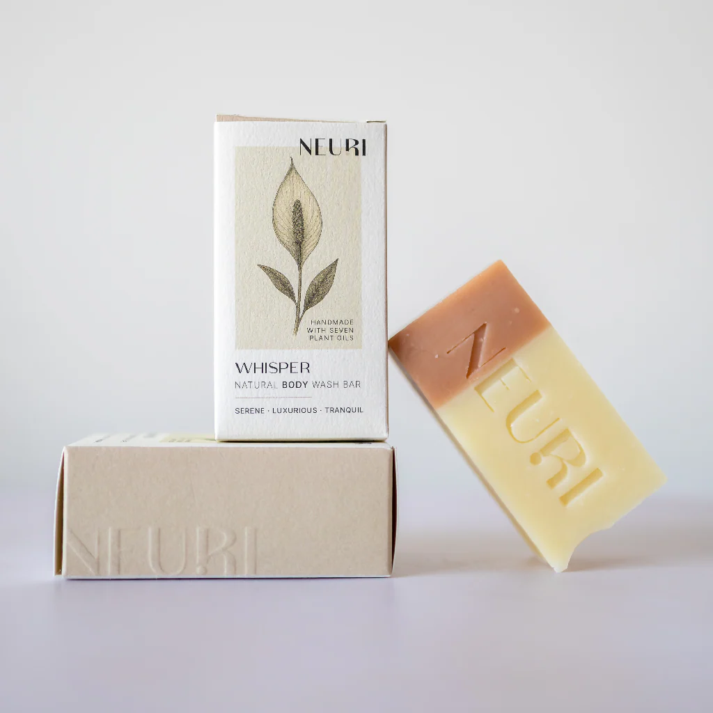 Whisper Rose & Vetiver Body Wash Bar with Red & Kaolin Clay