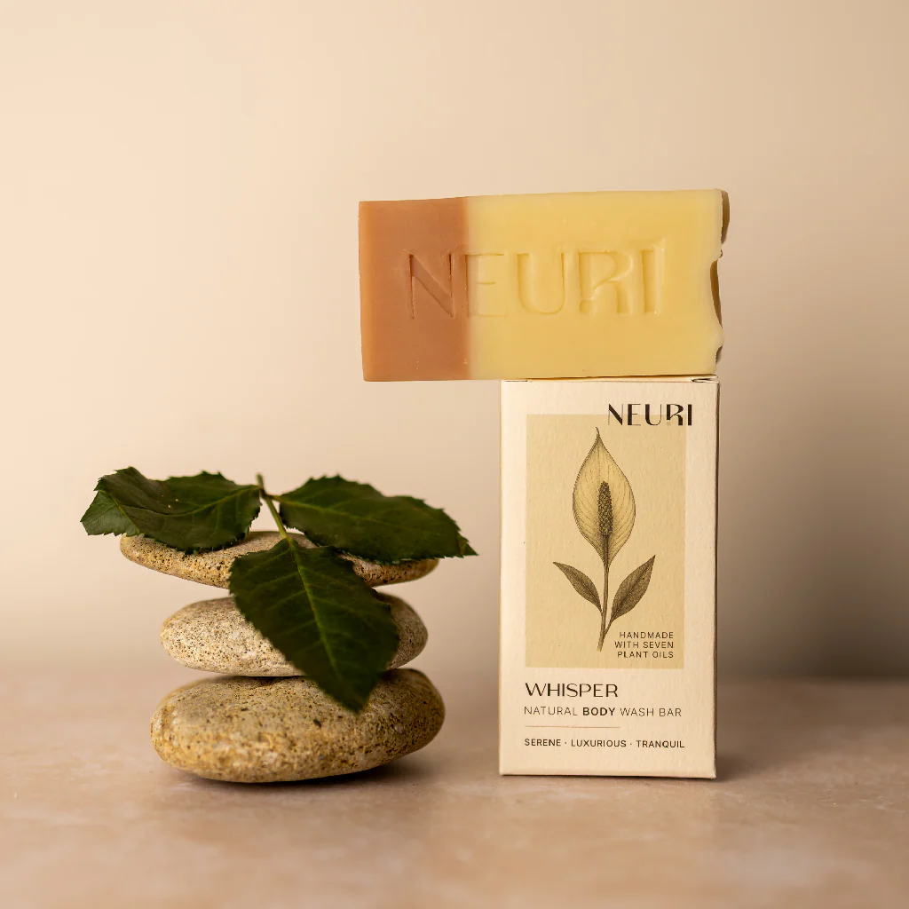 Whisper Rose & Vetiver Body Wash Bar with Red & Kaolin Clay - Image 2
