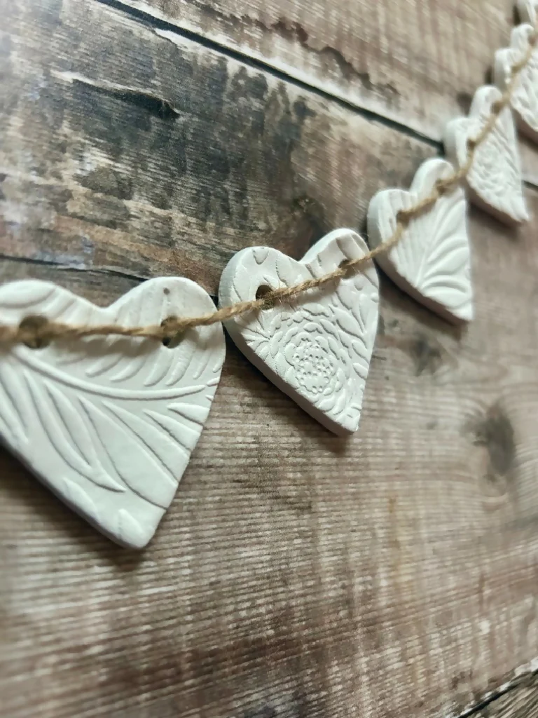 Wild Botanical Clay Heart Garland - Image 3