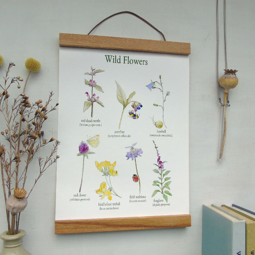 Wild Flowers Canvas Wall Hanging - Image 2