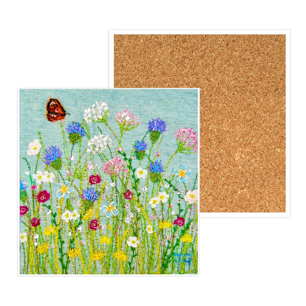 Wild Flowers Ceramic Coaster - Image 2