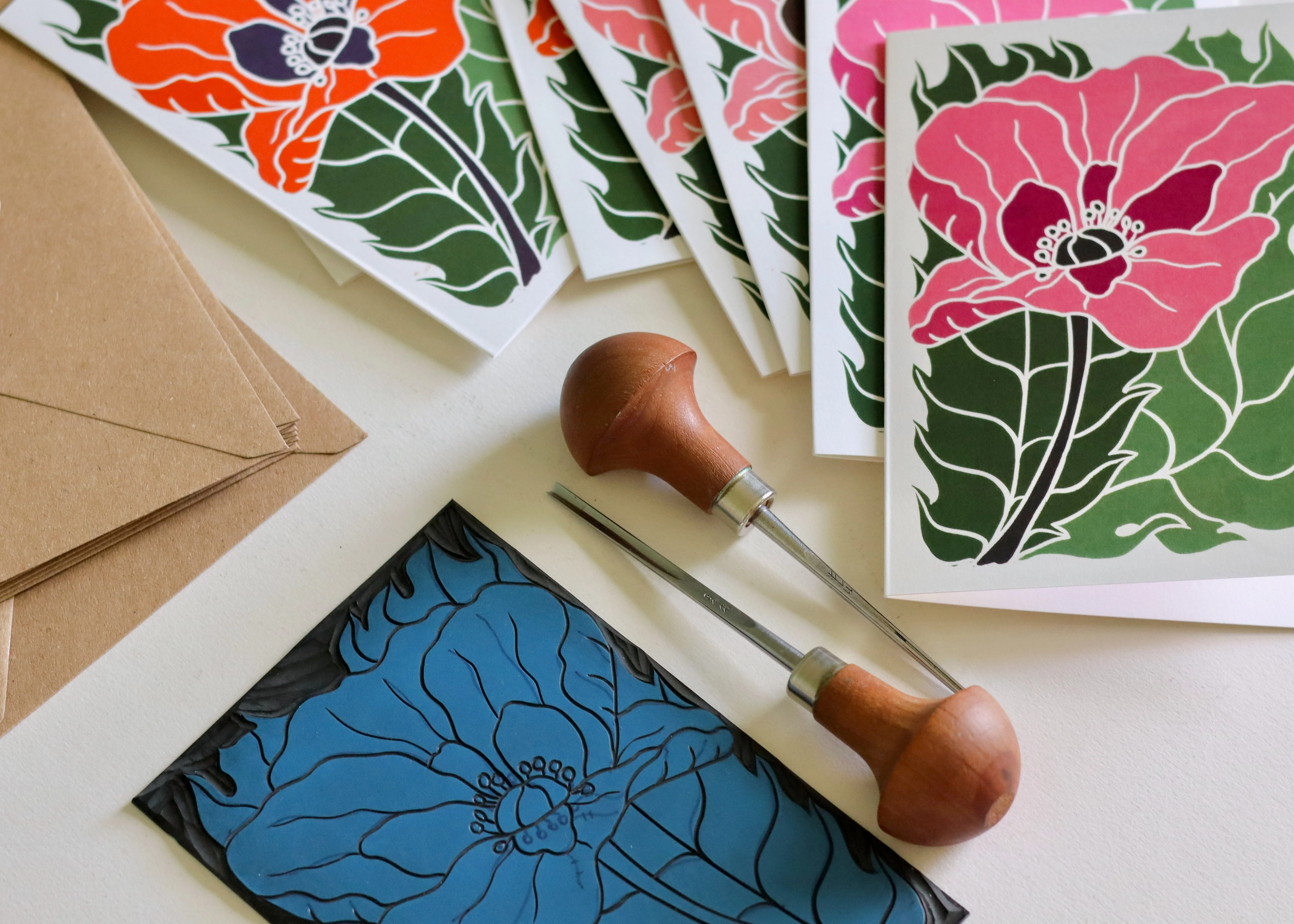 Wild Poppies in Pink Notecards | Set of 8 Notecards & Envelopes - Image 9
