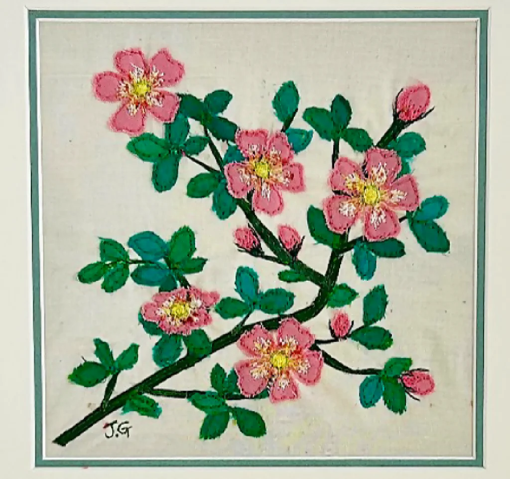 Wild Rose - Original Textile Artwork - Image 2