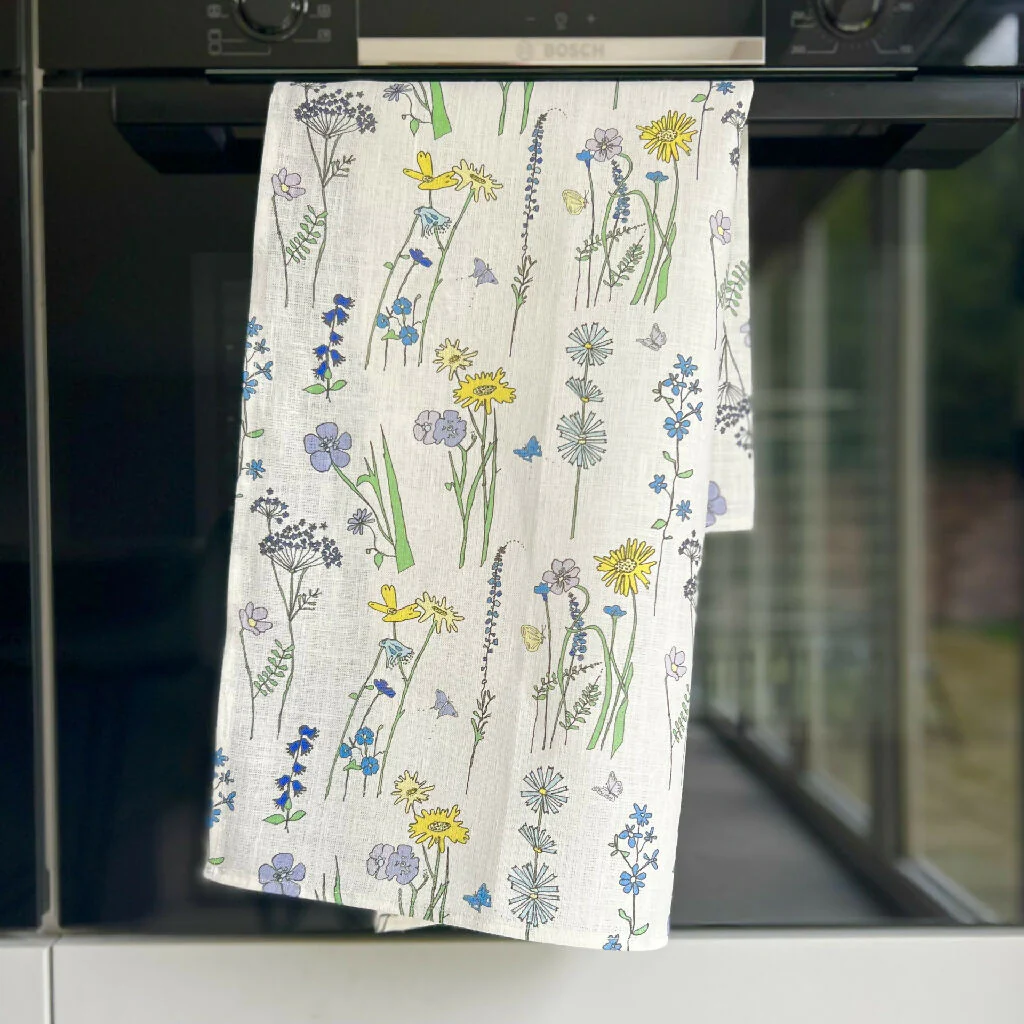 Wildflower Linen Tea Towel - Image 2