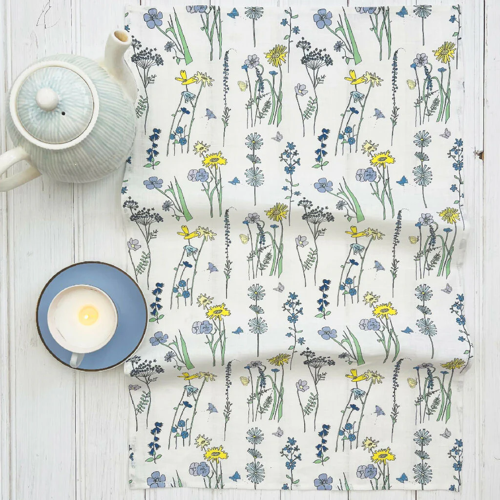 Wildflower Linen Tea Towel - Image 3
