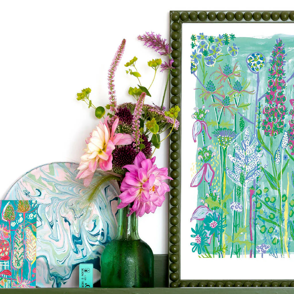 Wildflower Print Trio in Blue - Image 3