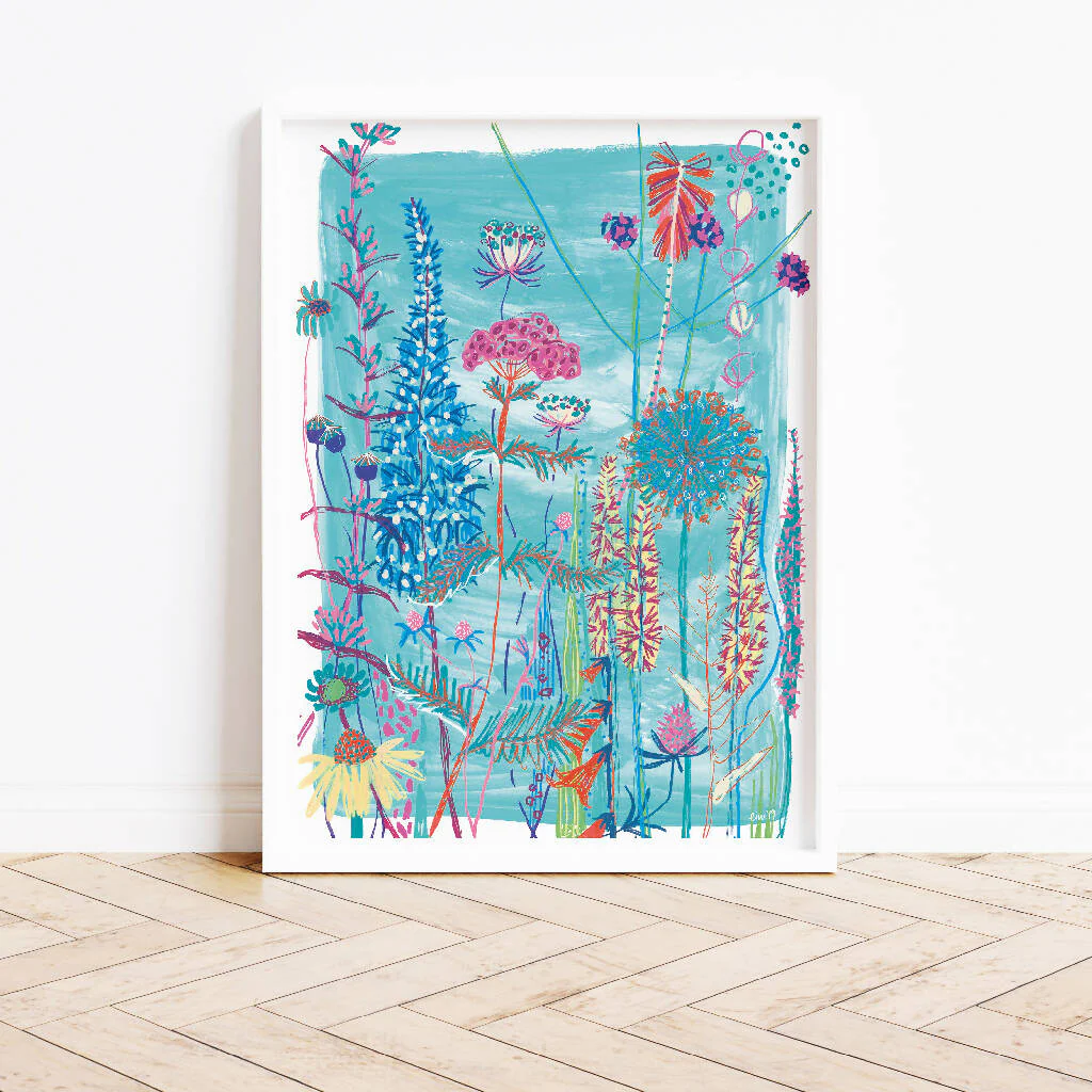 Wildflower Print Trio in Blue - Image 6