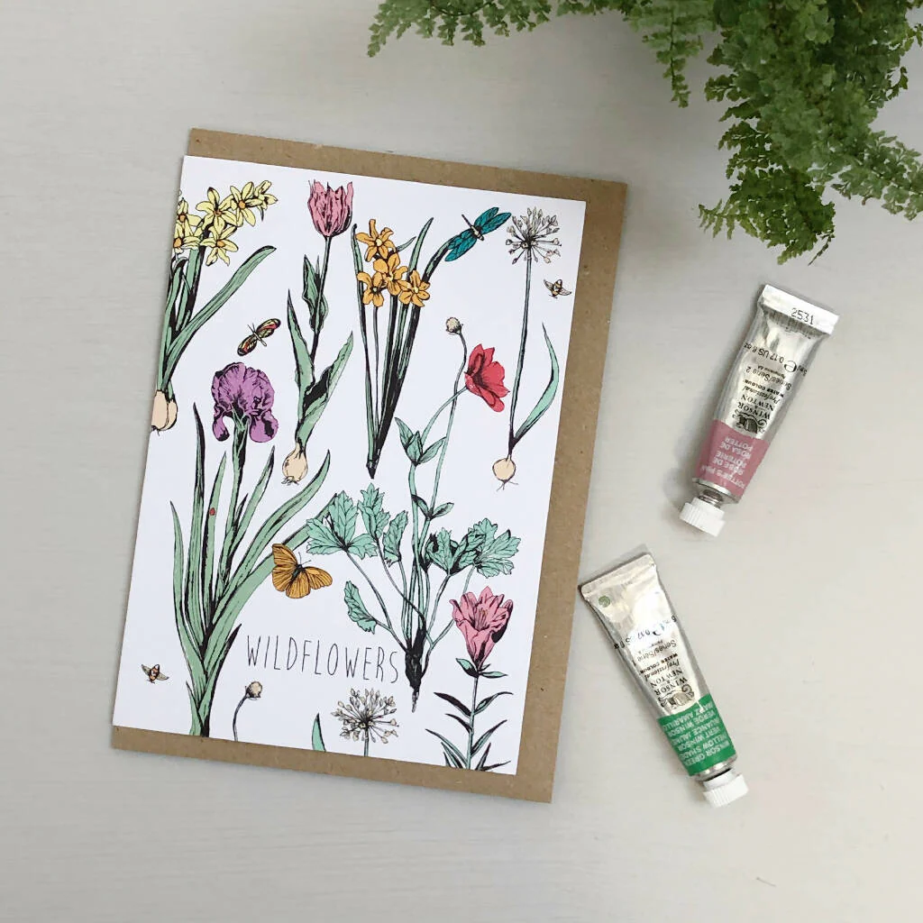 Wildflowers Hand-Drawn Card